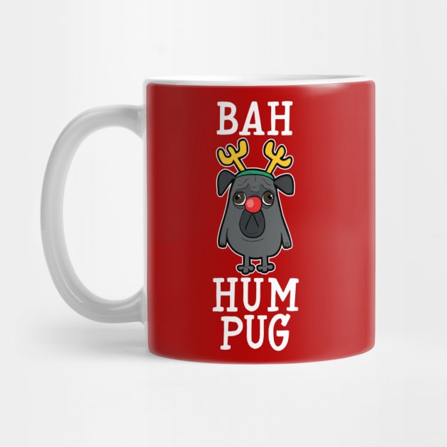 Bah Hum Pug - Black by NinthStreetShirts